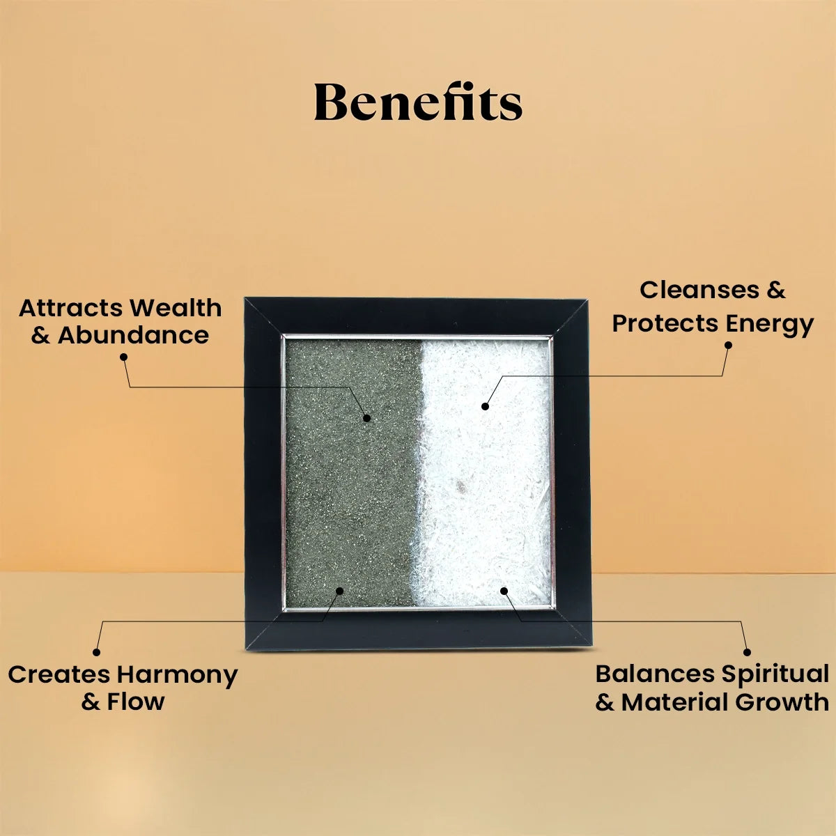 Dhan Varsha Frame with Pyrite & Selenite | VastuKosha by Acharya Anuj