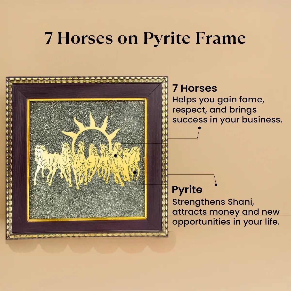 Maha Ashtlakshmi Siddh 7 Horses on Raw Pyrite Frame | VastuKosha by Acharya Anuj