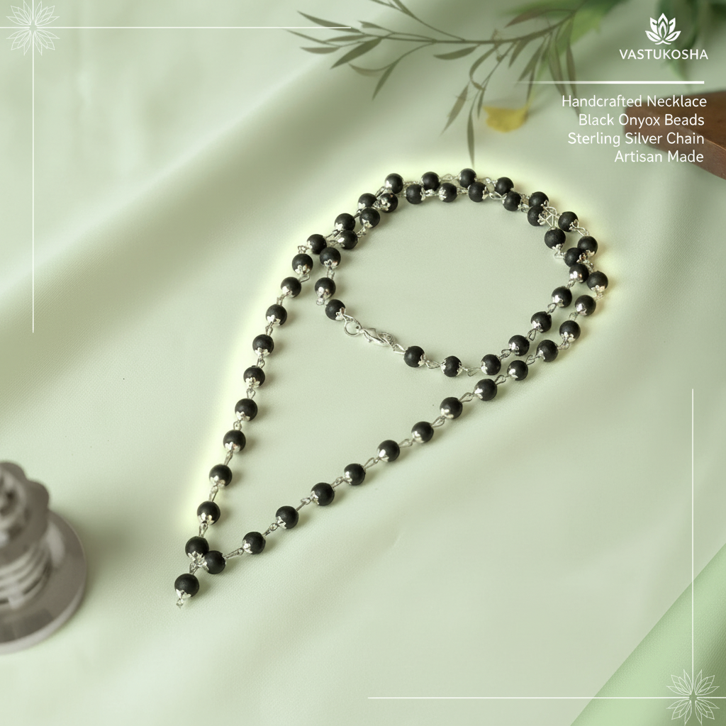 Rameshwaram Siddh Karthik Karungali Malai Silver Capped  6mm ‚54+1 Beads | Vastukosha by Acharya Anuj