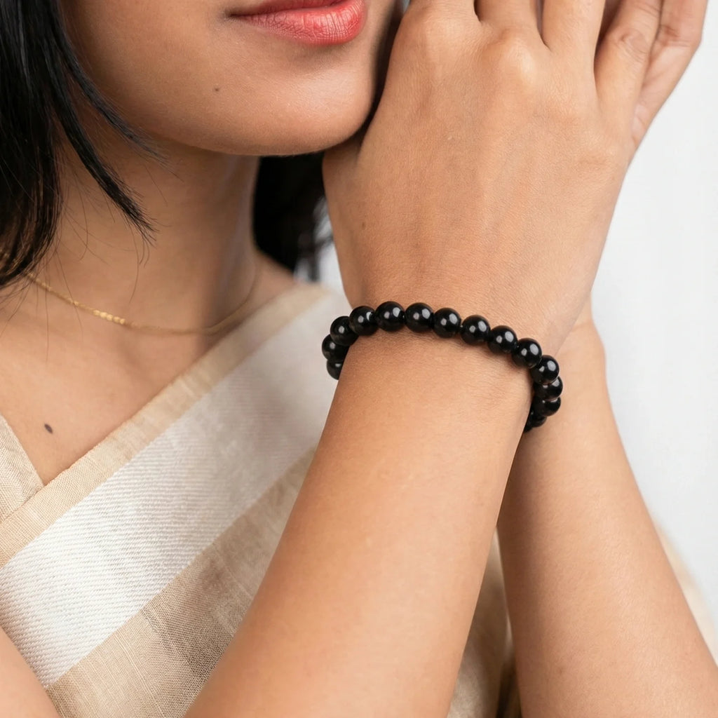 Black Obsidian Bracelet | VastuKosha by Acharya Anuj