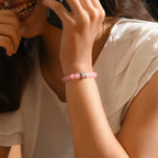 Rose Quartz Bracelet with Buddha | VastuKosha by Acharya Anuj