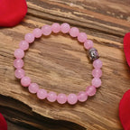 Rose Quartz Bracelet with Buddha | VastuKosha by Acharya Anuj