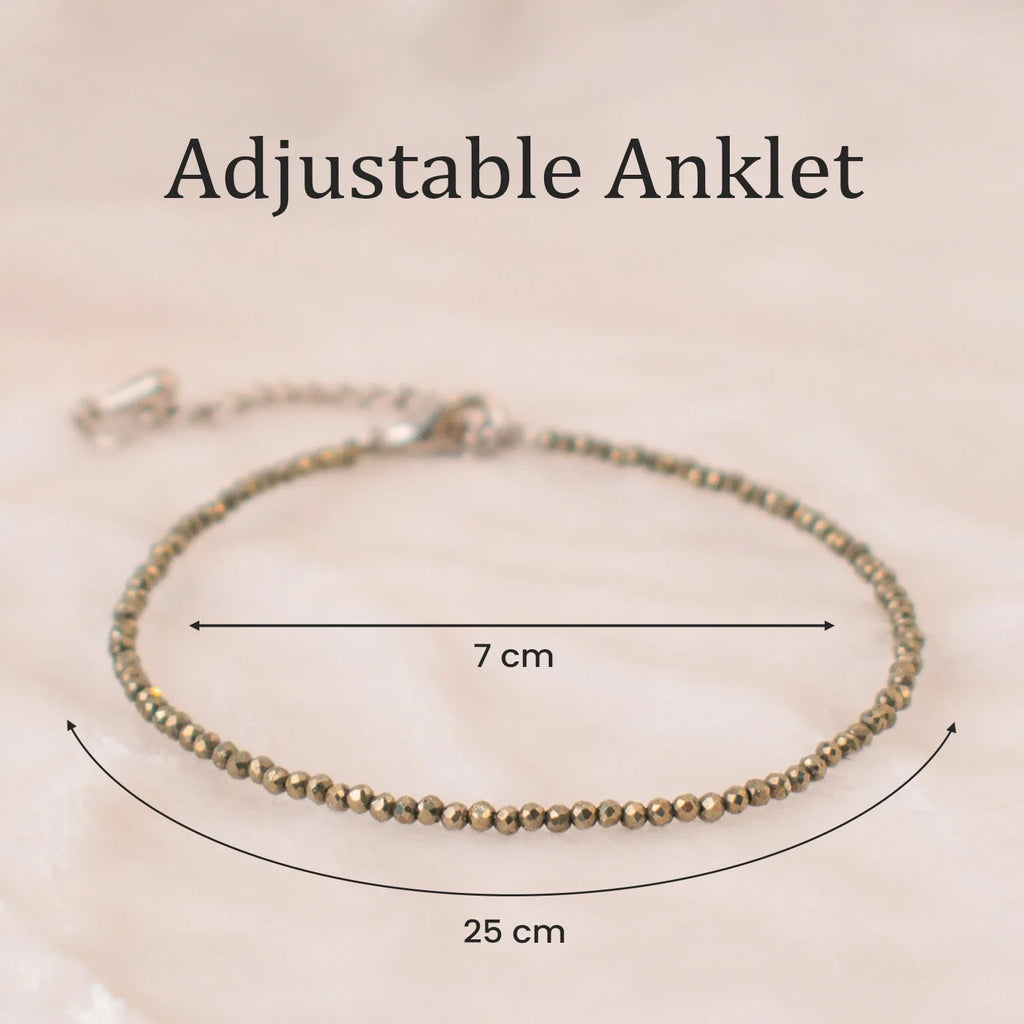 Maha Ashtlakshmi Siddh Raw Pyrite Anklet | VastuKosha by Acharya Anuj