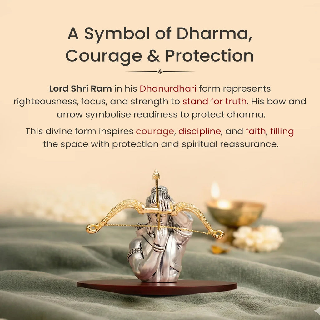 999 Silver Plated Shri Ram Dhanurdhari Idol | VastuKosha by Acharya Anuj