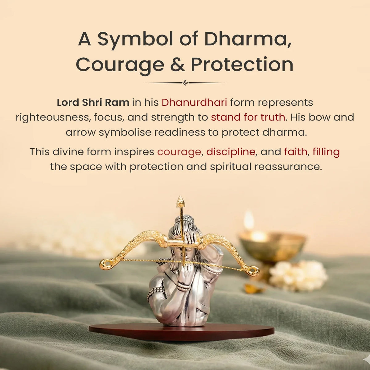 999 Silver Plated Shri Ram Dhanurdhari Idol | VastuKosha by Acharya Anuj
