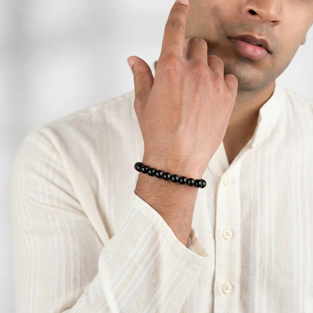 Black Obsidian Bracelet | VastuKosha by Acharya Anuj