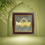 VASTUKOSHA Rishikesh Siddh 7 Horses wall frame featuring gold horses on raw pyrite for career growth and success.