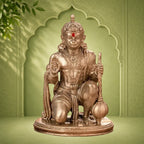VASTUKOSHA limited edition gold Siddh Triveni Hanuman murti statue for home temple or office desk decor