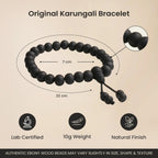 VASTUKOSHA 8mm Karungali black ebony wood bead bracelet with natural finish and 7cm diameter for spiritual protection