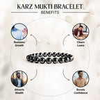 VASTUKOSHA Karz Mukti bracelet featuring authentic silver hematite beads for financial growth and confidence.
