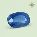 VASTUKOSHA natural Ceylon Neelam blue sapphire gemstone with a faceted oval cut, ideal for Vedic Jyotish jewellery.