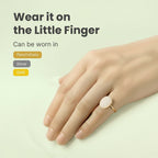 VASTUKOSHA natural moonstone ring worn on a finger, suitable for setting in gold, silver, or panchdhatu metals.
