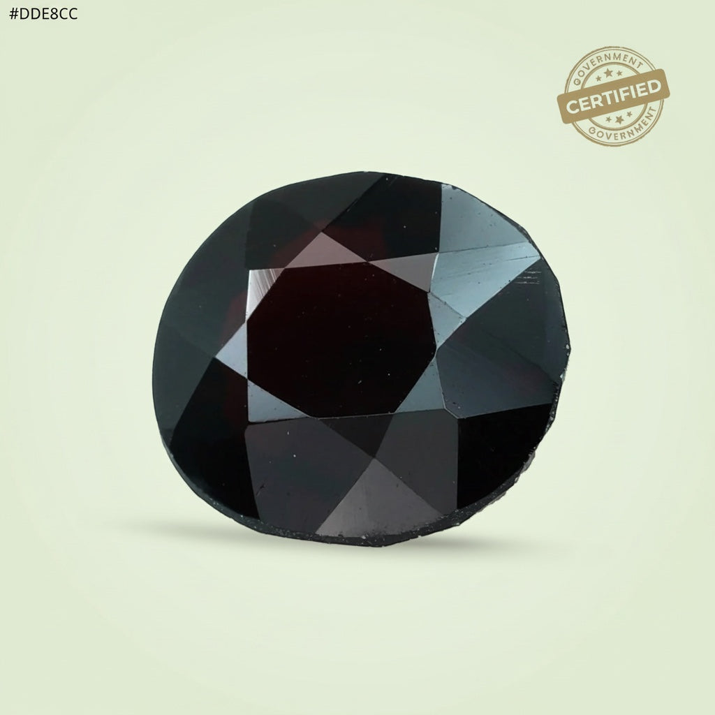 VASTUKOSHA natural deep red garnet gemstone with faceted cut and high lustre for spiritual and Vastu practices