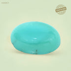 VASTUKOSHA natural turquoise gemstone with a smooth polished cabochon finish, ideal for spiritual and Vastu practices.
