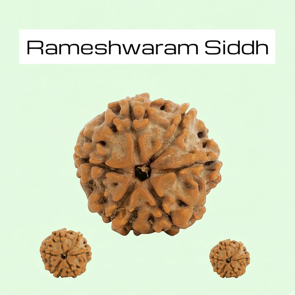 VASTUKOSHA Rameshwaram Siddh Nepal origin 6 Mukhi Rudraksha bead with natural textured surface for spiritual practice