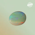 VASTUKOSHA oval fire opal gemstone with iridescent play of colour and government certified seal