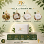 VASTUKOSHA branded packaging process showing secure, authentic, and premium delivery of spiritual products.