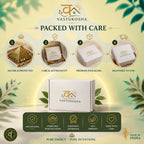 VASTUKOSHA branded premium packaging showing secure delivery process for energized spiritual products