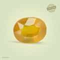 VASTUKOSHA Pukhraj yellow sapphire gemstone with oval faceted cut and government certified seal