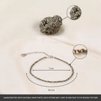 VASTUKOSHA Mahalaxmi combo featuring a raw metallic pyrite stone and a delicate faceted pyrite crystal bead anklet.