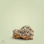 VASTUKOSHA raw pyrite stone with metallic gold luster, a natural crystal display piece for prosperity and Vastu decor.