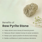 VASTUKOSHA raw pyrite stone with metallic gold texture and scolecite inclusions displayed for spiritual practice.