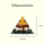 VASTUKOSHA Rishikesh Siddh Lakshmi Yantra pyramid with copper coil, shells, and crystals for wealth and prosperity.