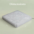 VASTUKOSHA square raw selenite plate for crystal cleansing and meditation, featuring a natural translucent white texture.