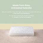 VASTUKOSHA square raw selenite plate with natural translucent texture for crystal cleansing and spiritual decor