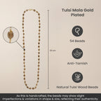 VASTUKOSHA Vishnu Tulsi Mala with natural wood beads and anti-tarnish metal caps for devotional mantra japa and prayer
